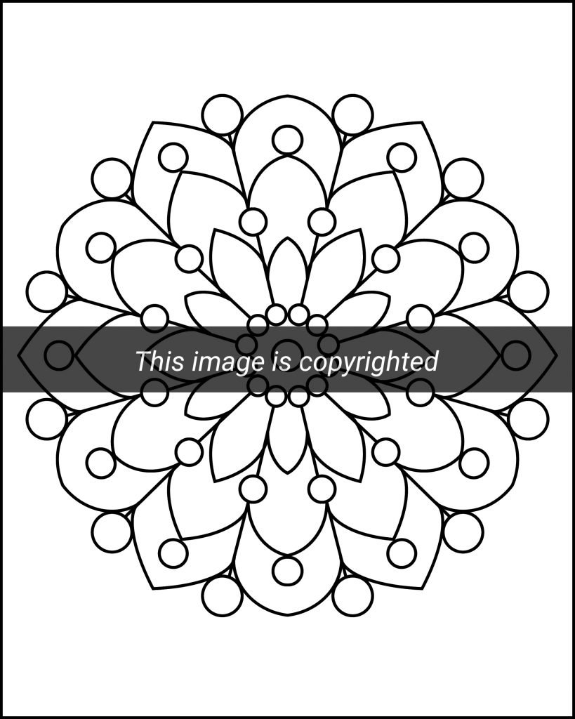 Easy Mandala Art Coloring Pages