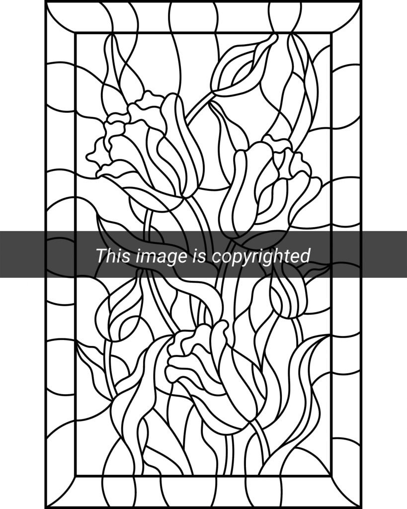 Stained Glass Flowers Coloring Book Creative Mandala Coloring Books