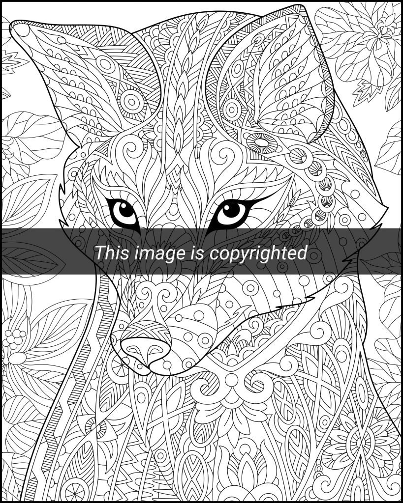 wolf coloring pages for adults