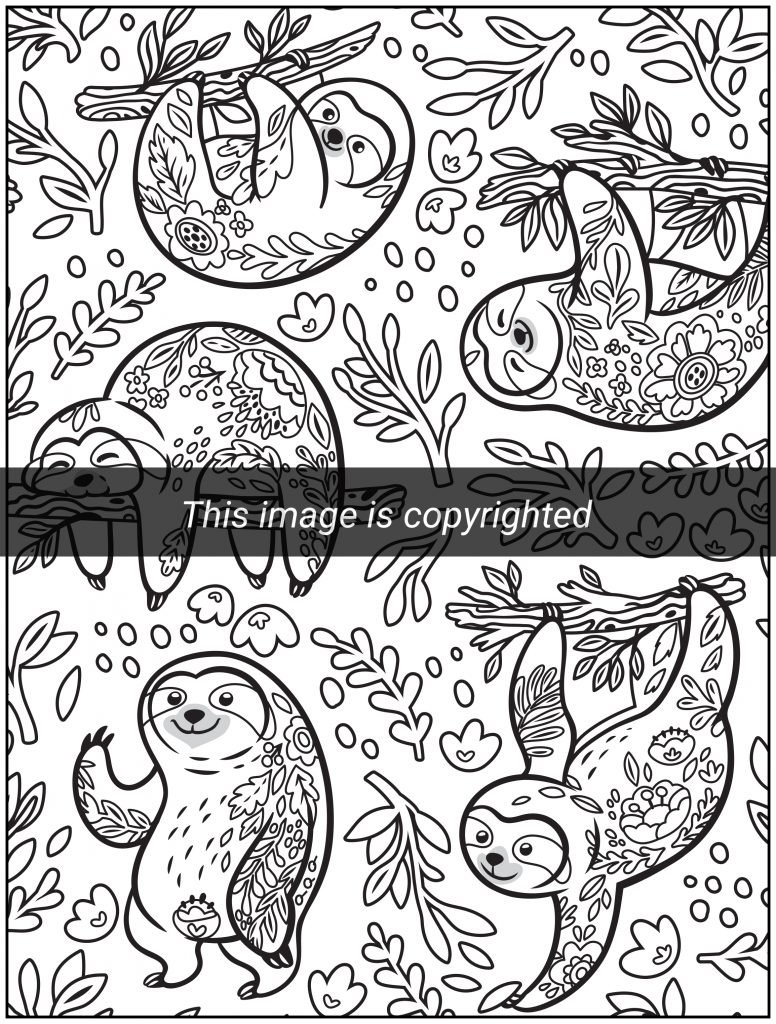 Download Sloth Coloring Book Creative Mandala Coloring Books